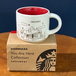 Starbucks You Are Here Demitasse 2 oz. Christmas Ornament Mug Chicago